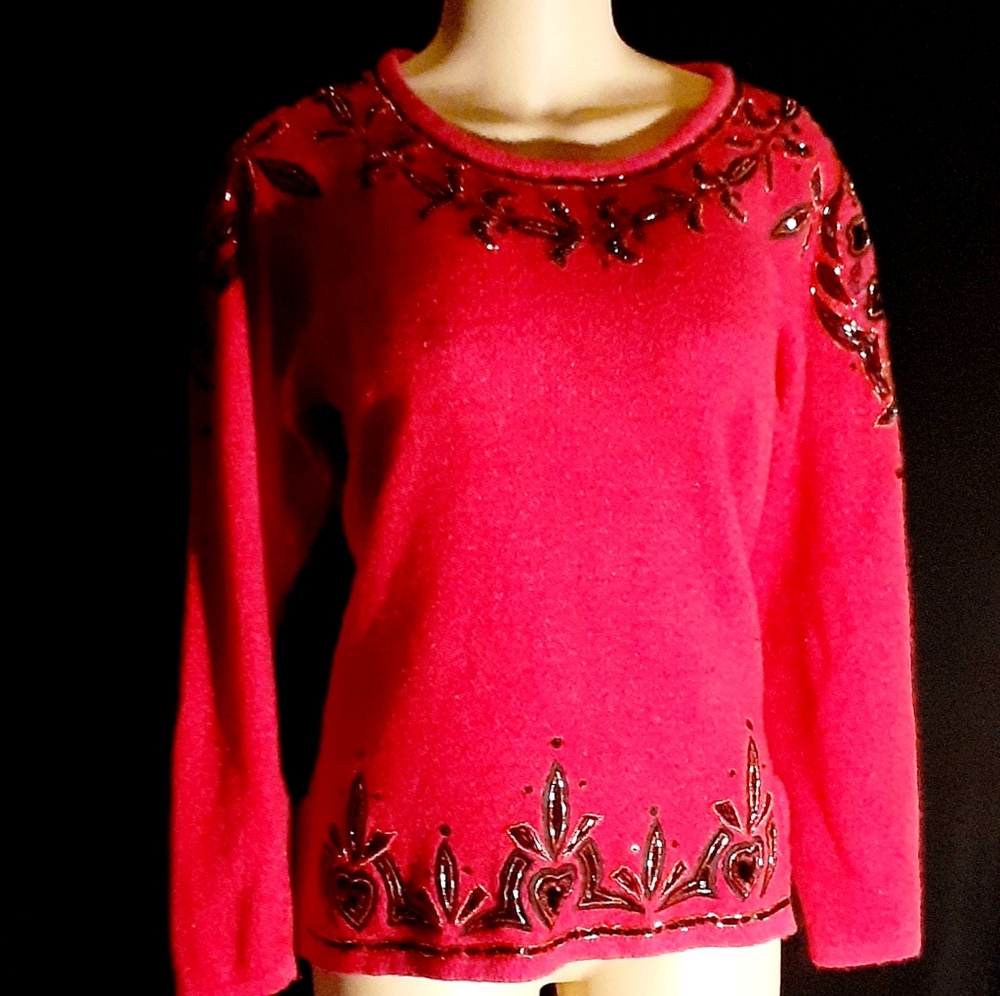Vintage Marie Diamond 1980s sequin sweater XS/S